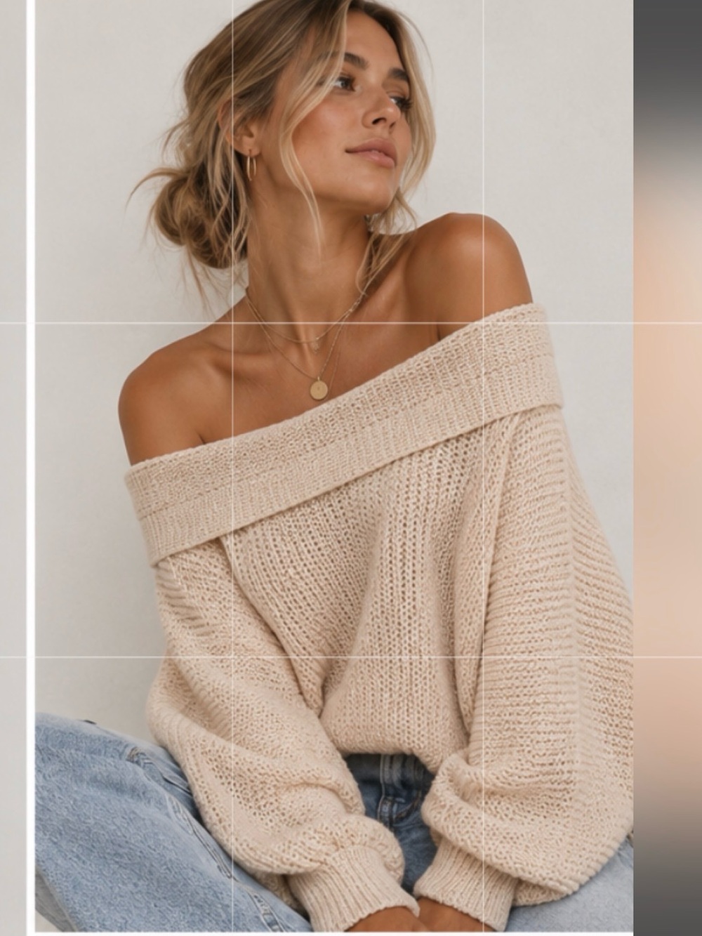 Free People Edessa Off The Shoulder Knit Sweater
